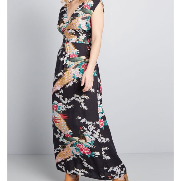 ModCloth Japanese-Inspired Printed Maxi Dress - Picture 2 of 7